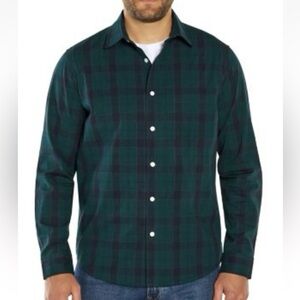 GAP - Men's long sleeve button down woven shirt, size XXL.  NWT. Green Plaid
